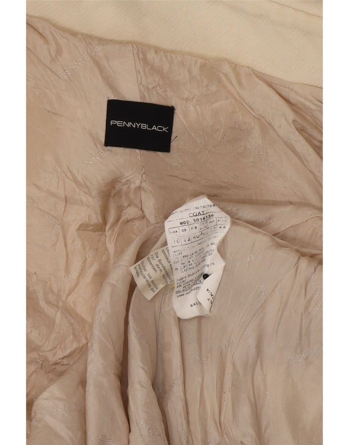 Penny Black Womens Overcoat UK 12 Medium Beige Wool