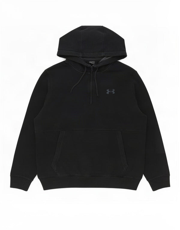 Under Armour Mens Cold Gear Zip Neck Hoodie Jumper 2XL Black