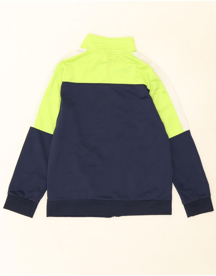 PUMA Boys Tracksuit Top Jacket 11-12 Years Navy Blue Colourblock Polyester Vintage Puma and Second-Hand Puma from Messina Hembry 