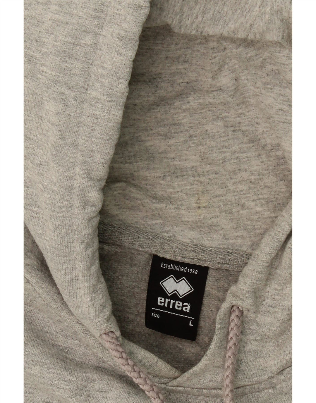 ERREA Mens Hoodie Jumper Large Grey Cotton Vintage Errea and Second-Hand Errea from Messina Hembry 