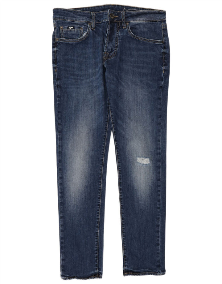 Gap Mens Distressed Slim Jeans  W32 L32 Blue Cotton