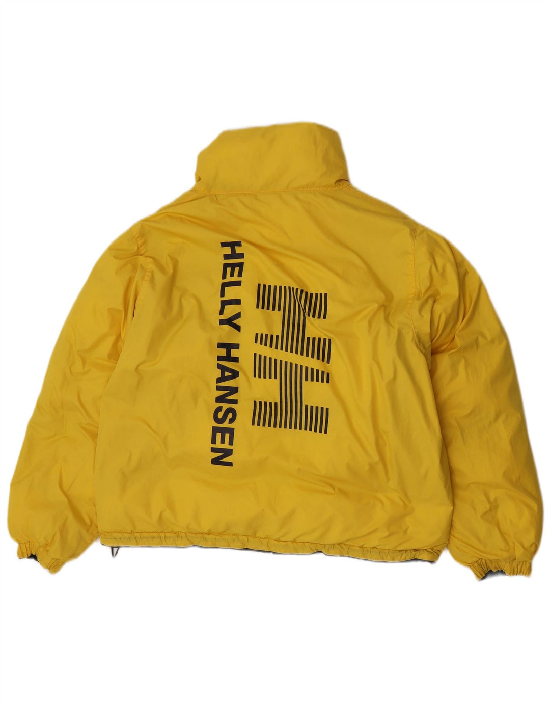 Helly Hansen Mens Graphic Reversible Padded Jacket UK 36 Small Yellow