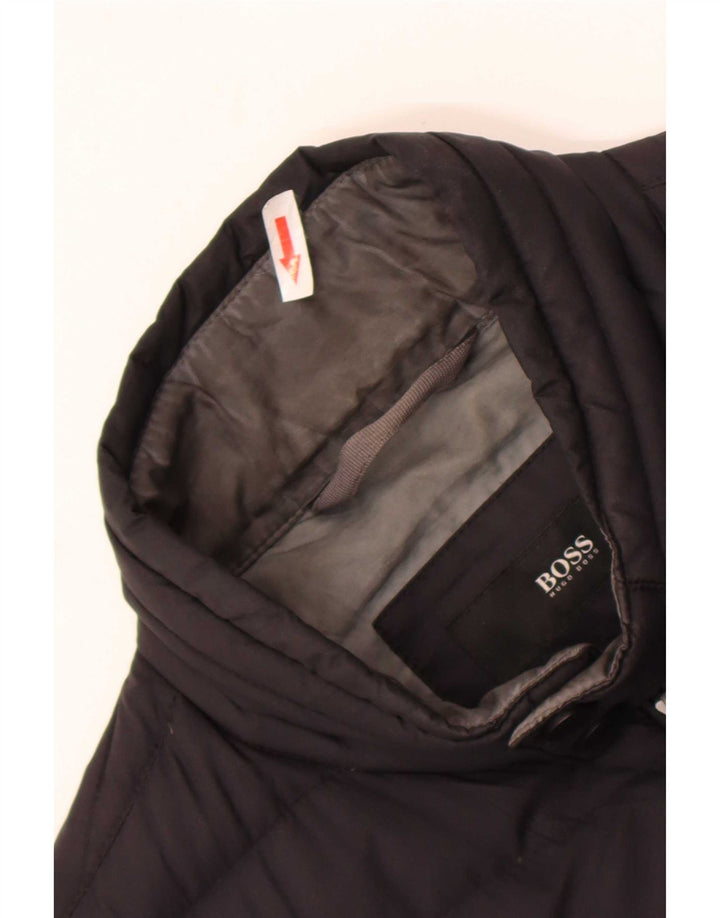 Hugo Boss Mens Padded Jacket EU 50 Large Black Polyamide