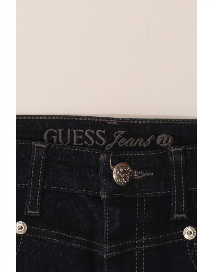 Guess Womens Denim Skirt W28 Medium Navy Blue Cotton