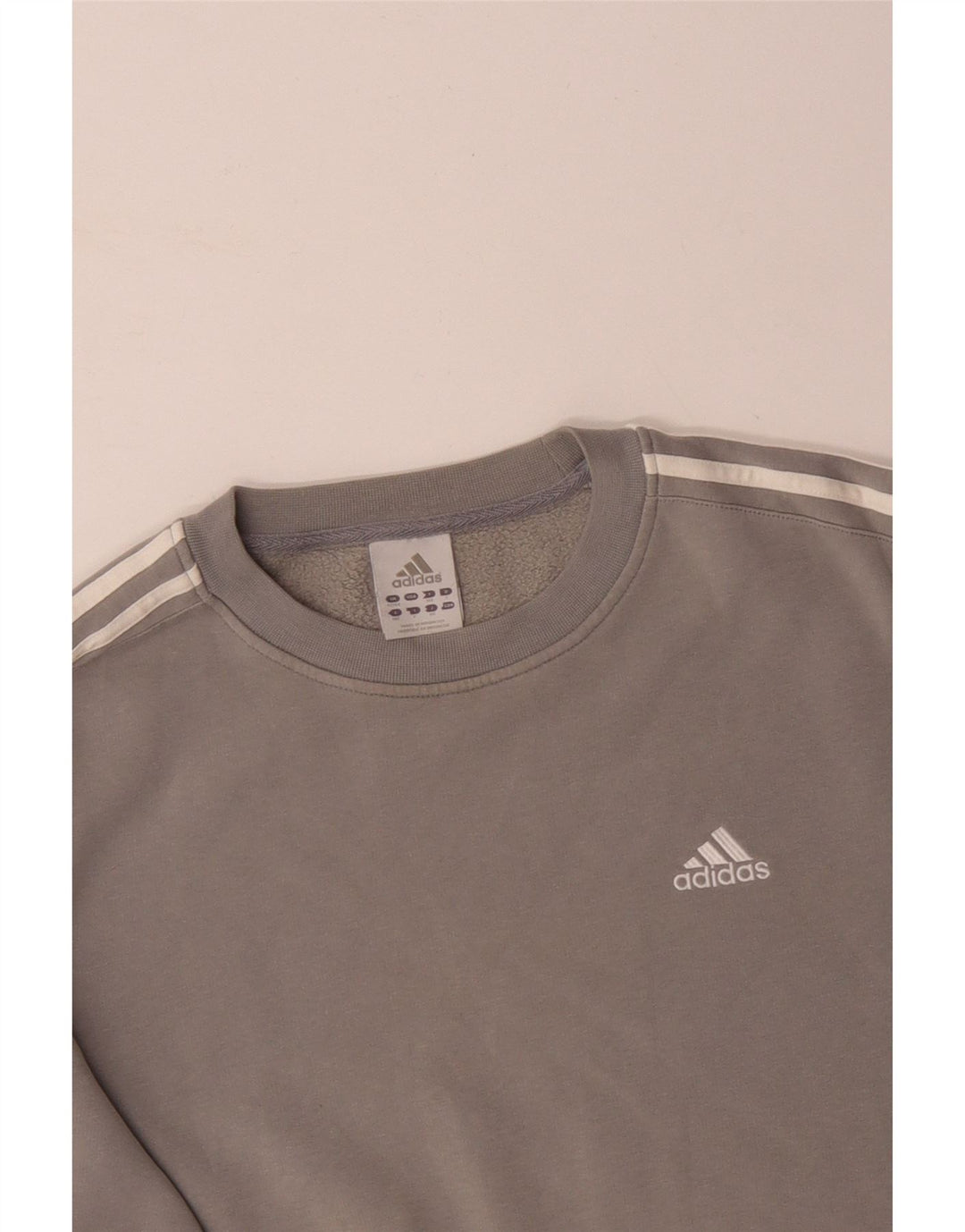 ADIDAS Mens Sweatshirt Jumper UK 42/44 Large Grey Cotton
