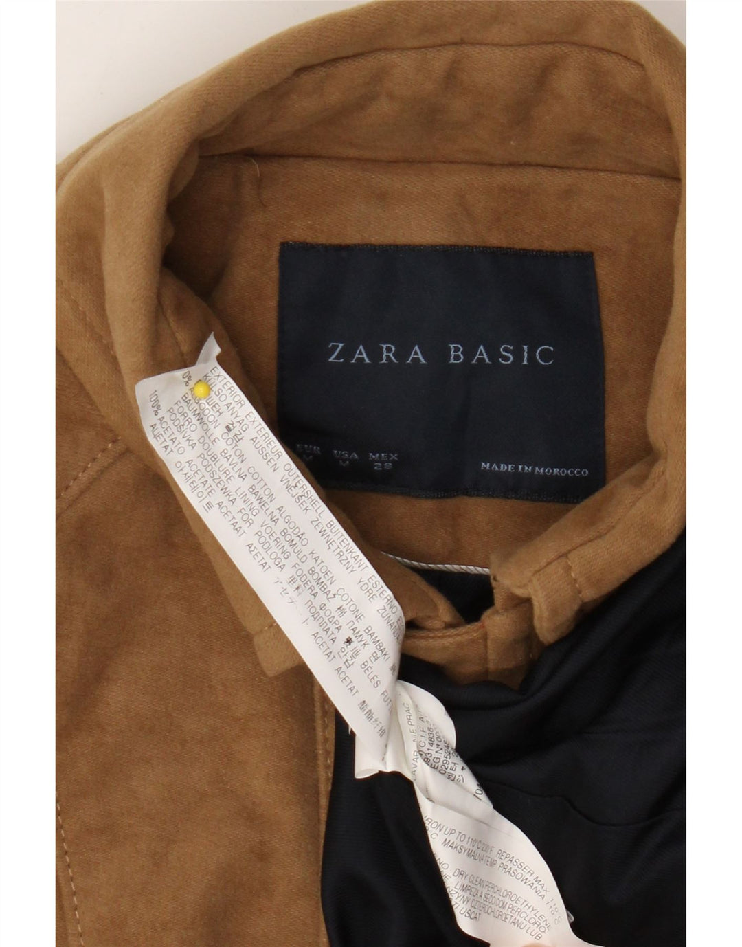 Zara Womens Double Breasted Coat UK 12 Medium Beige Cotton