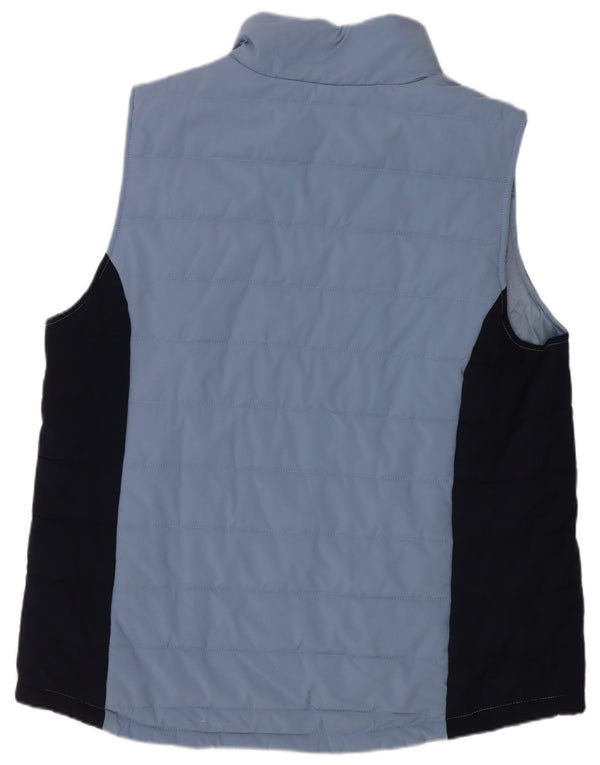 Hurley Mens Padded Gilet UK 40 Large Blue Colourblock Cotton