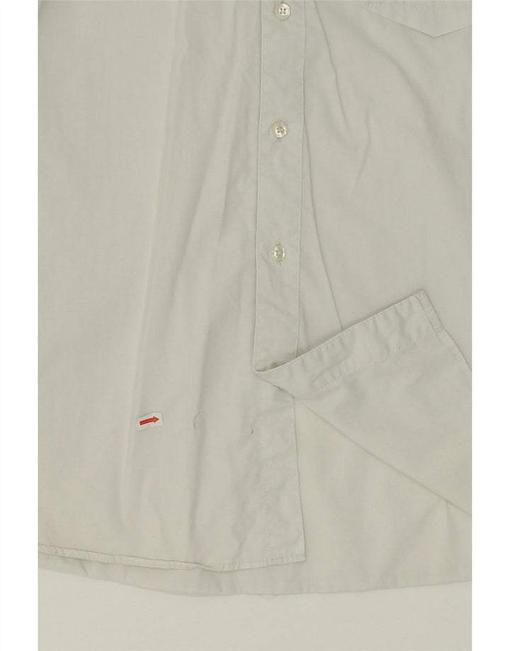 PEPE JEANS Mens Slim Fit Graphic Shirt Medium White Cotton Vintage PEPE Jeans and Second-Hand PEPE Jeans from Messina Hembry 
