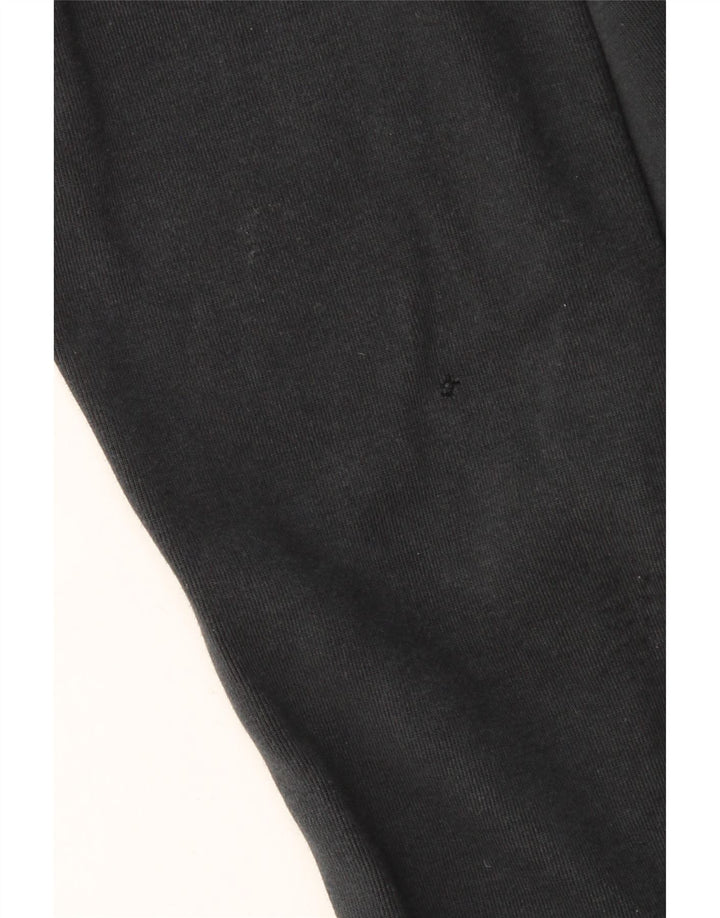 NIKE Mens Zip Hoodie Sweater Large Black Cotton