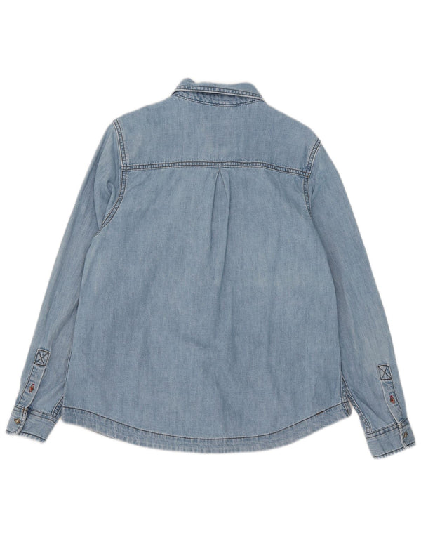 Crew Clothing Womens Denim Shirt UK 14 Large Blue Cotton