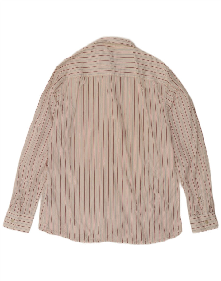 North Sails Mens Shirt 2XL White Pinstripe Cotton