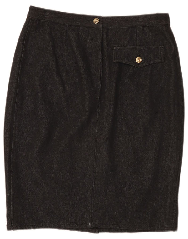 Giorgio Grati Womens Denim Skirt IT 44 Medium W28 Black