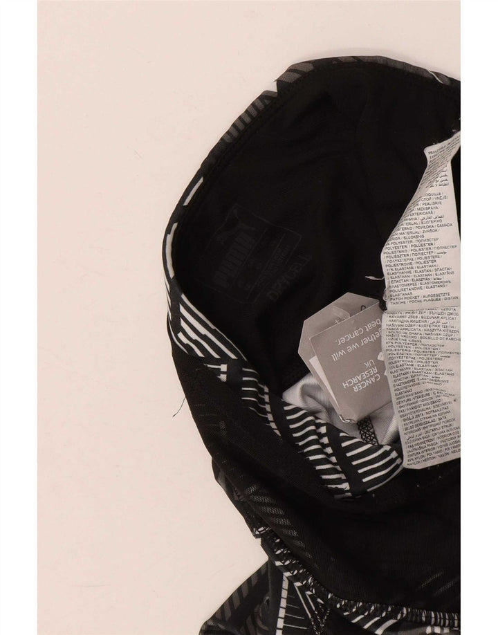 Puma Womens Graphic Leggings UK 4 XS Black Polyester