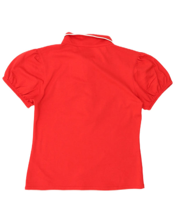 FILA Womens Polo Shirt UK 16 Large Red Cotton