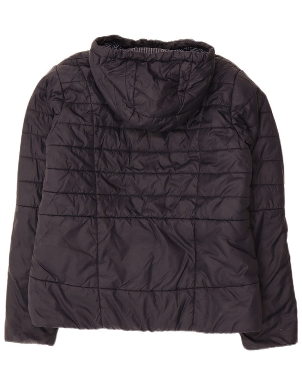 Under Armour Womens Cold Gear Hooded Padded Jacket UK 16 Large Black Nylon