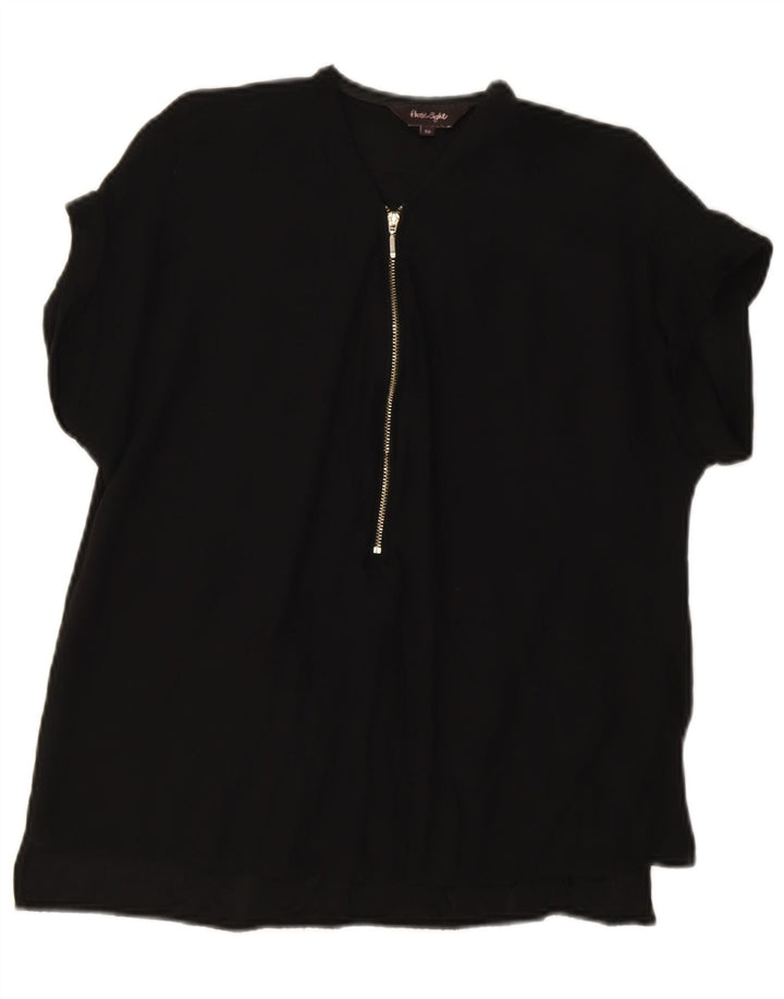 Phase Eight Womens Blouse Top UK 12 Medium Black Viscose