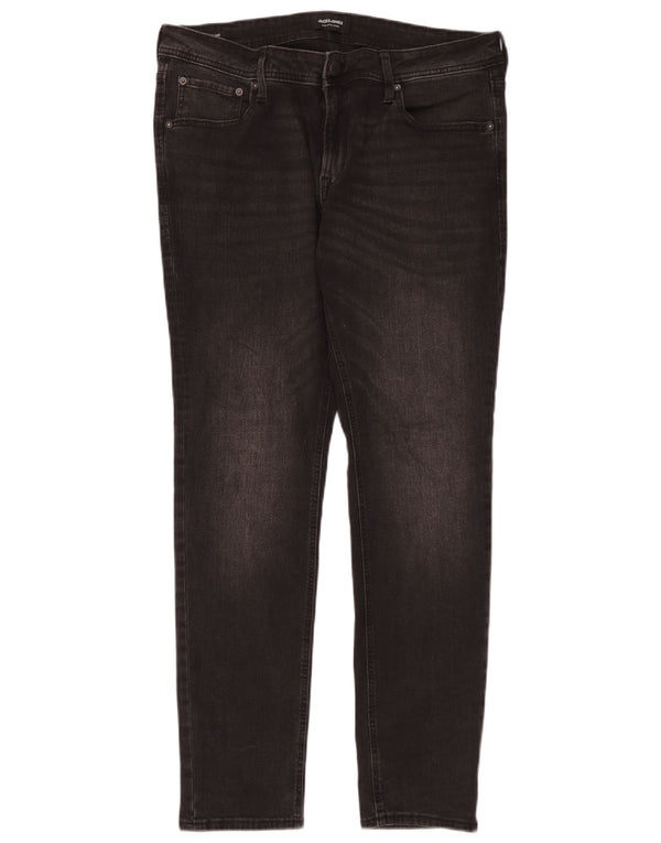 Jack & Jones Mens Liam Skinny Jeans W36 L32 Black Cotton