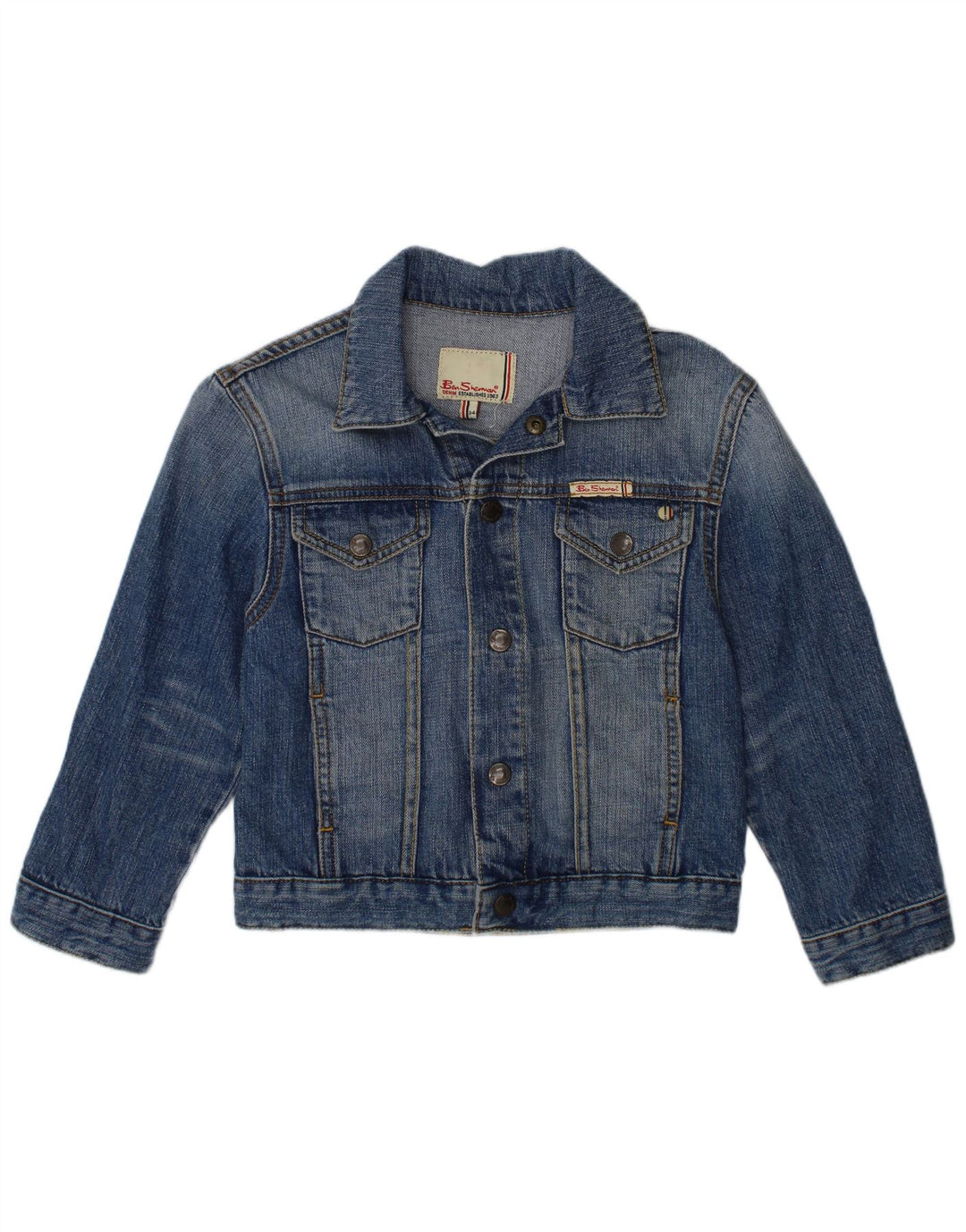 BEN SHERMAN Boys Denim Jacket 3-4 Years Blue Cotton