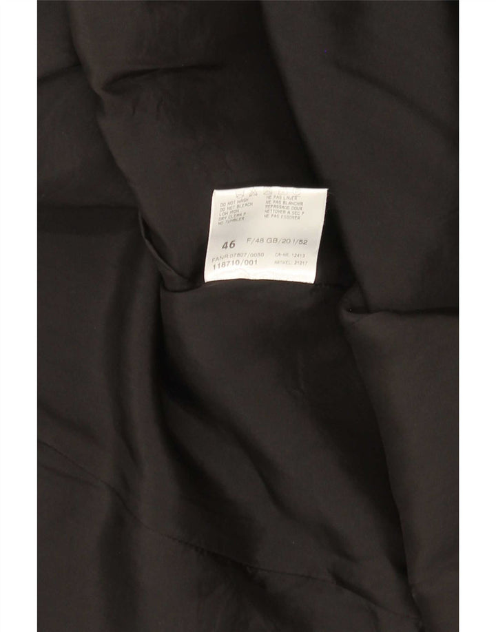 Vintage Womens Abstract Pattern Blazer Jacket UK 20 2XL Black Camouflage