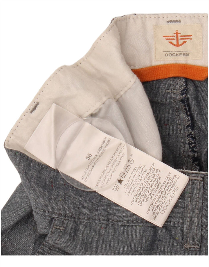 DOCKERS Mens Cargo Shorts W36 Large  Navy Blue Cotton