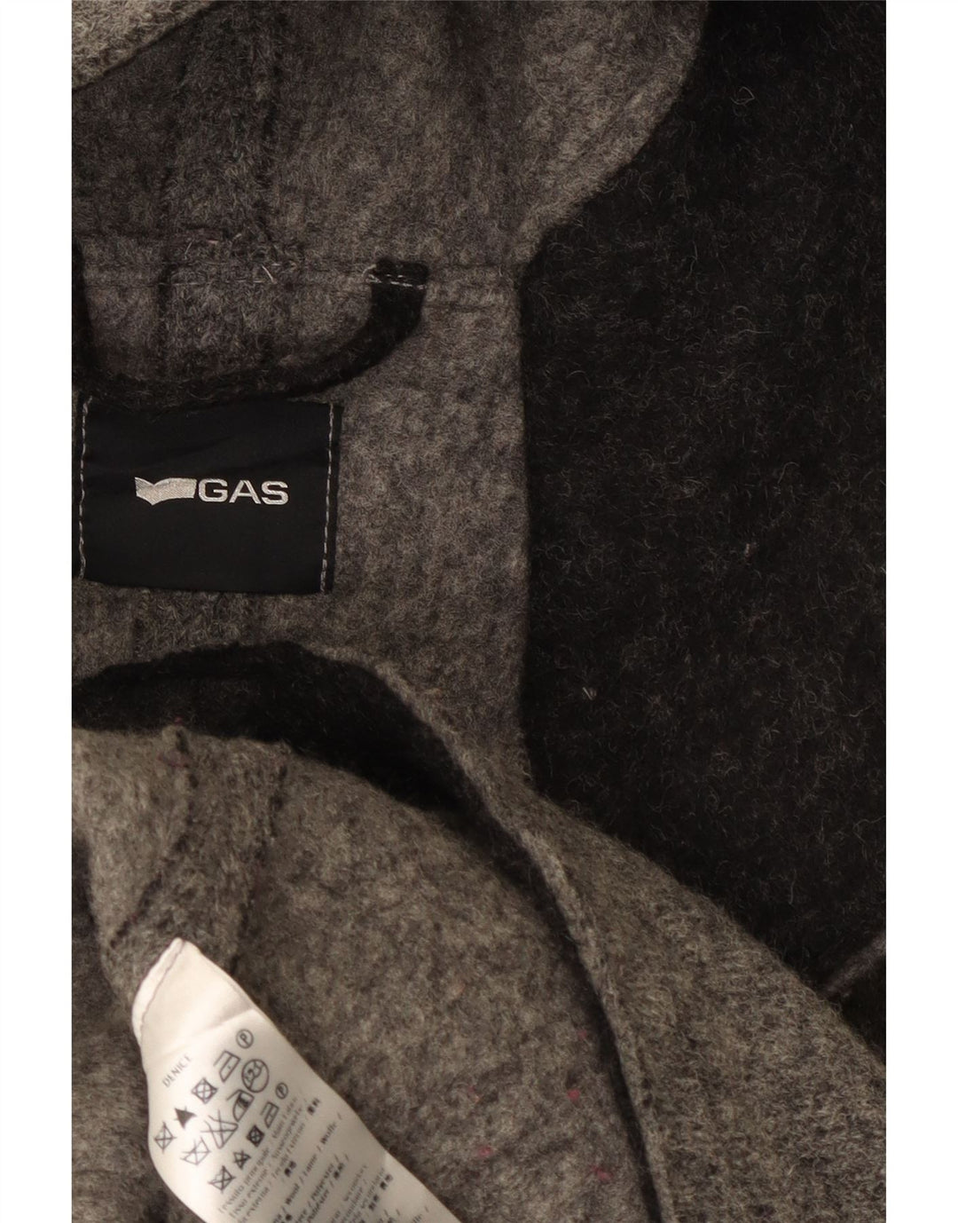 Gas Womens Hooded Pea Coat UK 14 Medium Grey Wool