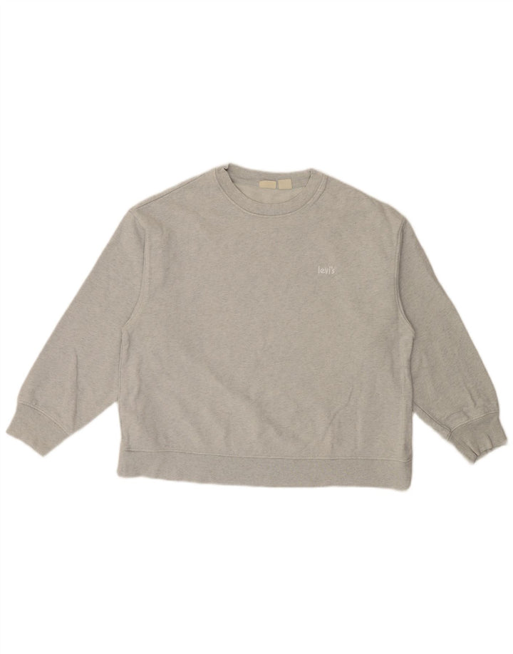 LEVI'S Womens Sweatshirt Jumper UK 18 XL Grey Cotton