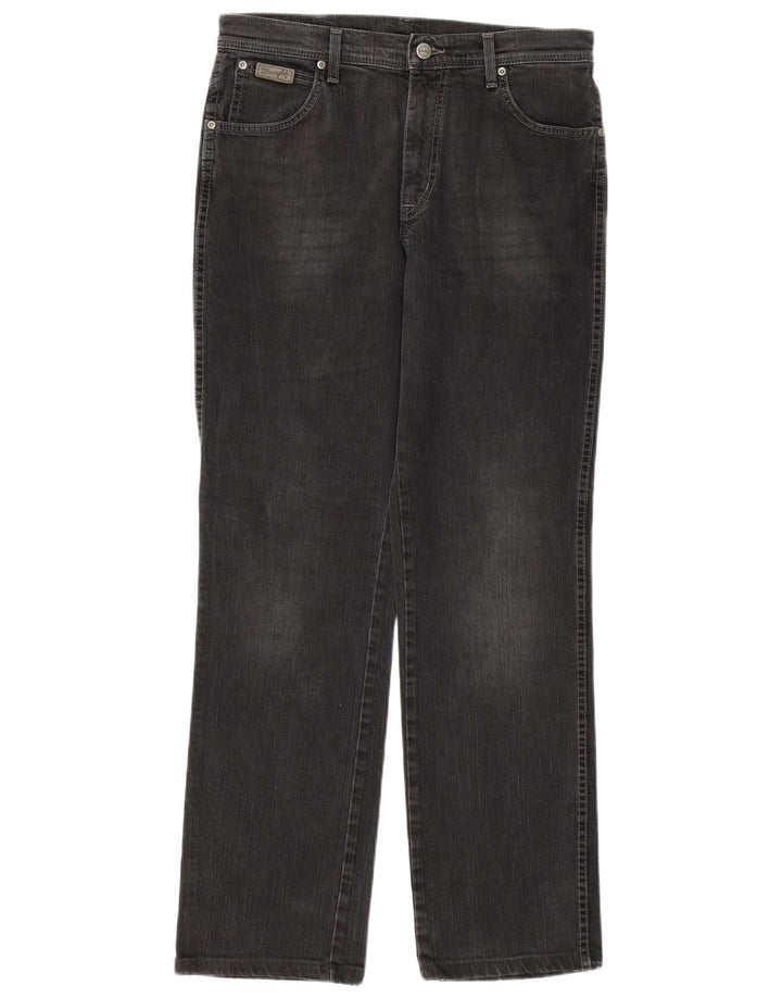 Wrangler Mens Texas Stretch Straight Jeans W34 L31 Grey Cotton