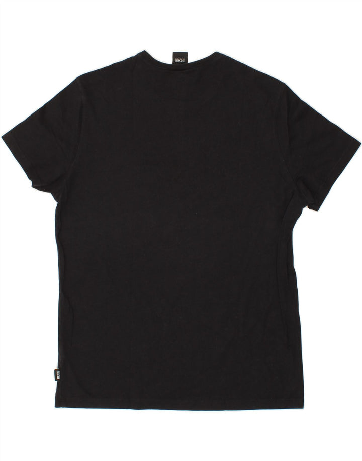 HUGO BOSS Mens T-Shirt Top Medium Black Cotton Vintage Hugo Boss and Second-Hand Hugo Boss from Messina Hembry 