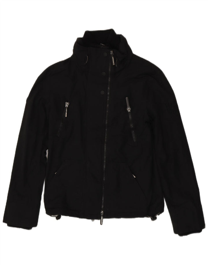 Superdry Womens Windattacker Oversized Windbreaker Jacket UK 10 Small Black