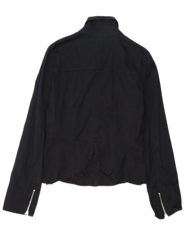 Armani Jeans Womens Bomber Jacket IT 42 Medium Black Cotton