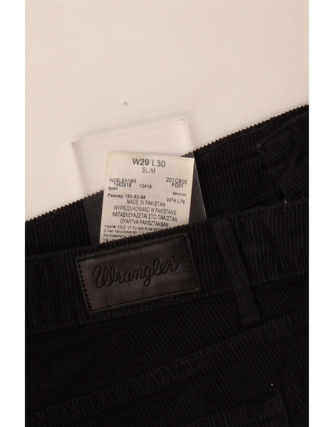 WRANGLER Mens Slim Corduroy Trousers W29 L30 Navy Blue Cotton