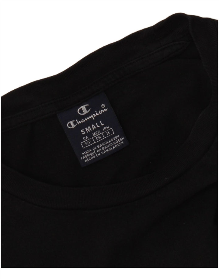 Champion Womens T-Shirt Top UK 10 Small Black