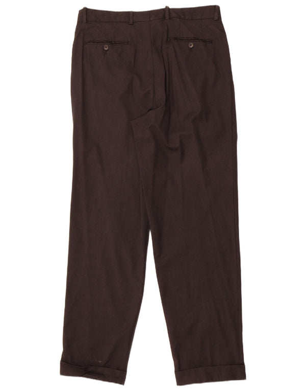 Hugo Boss Mens Tapered Suit Trousers EU 52 XL W34 L32 Black Wool