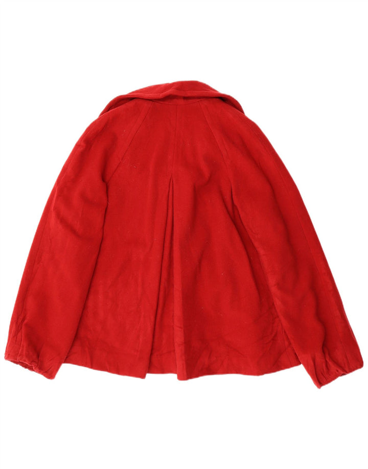 Michael Kors Womens Oversized Bomber Jacket US 4 Small Red Wool