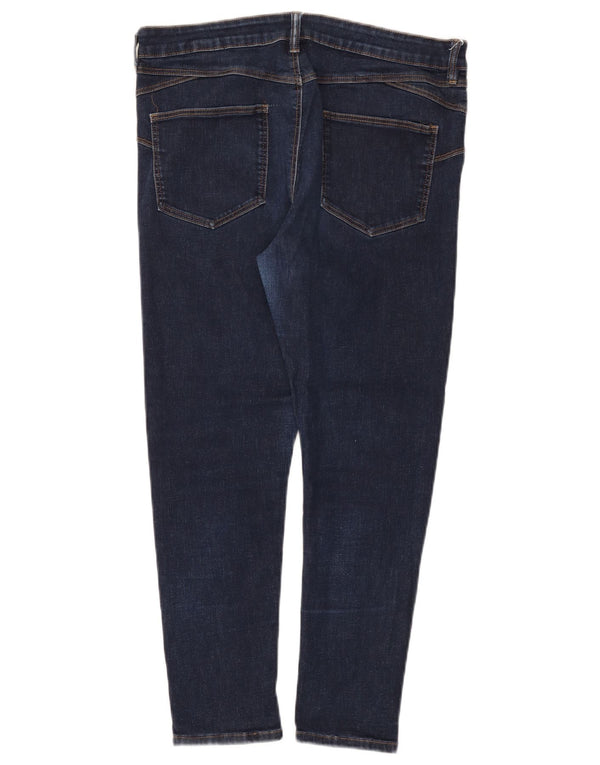 Marks & Spencer Womens Skinny Jeans UK 16 Large W36 L25 Navy Blue Cotton