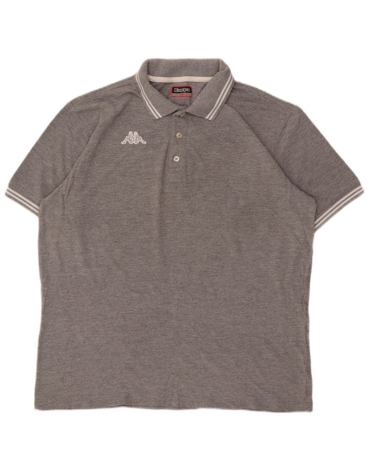 Kappa Mens Polo Shirt XL Grey Cotton