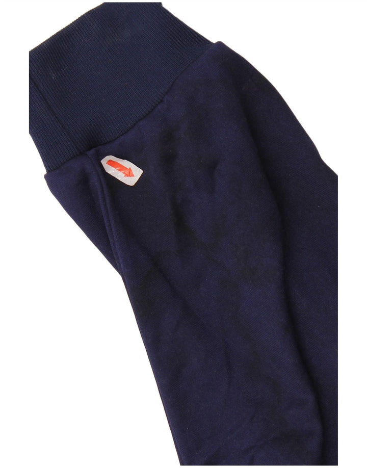 Asics Mens Graphic Tracksuit Top Jacket Medium Navy Blue Colourblock Sports