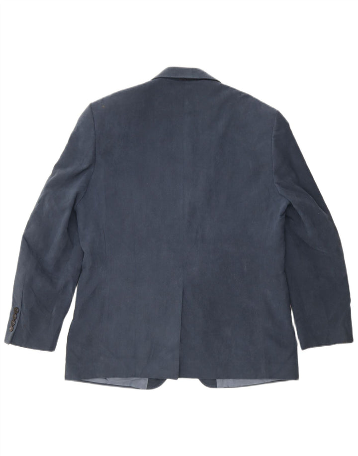 Marks & Spencer Mens 2 Button Blazer Jacket UK 38 Medium Blue Polyester