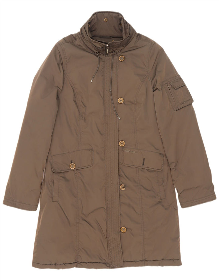 Woolrich Womens Overcoat UK 16 Large Khaki