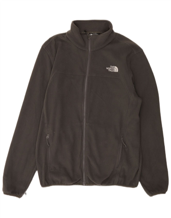 THE NORTH FACE Mens Fleece Jacket UK 40 Large Grey Polyester