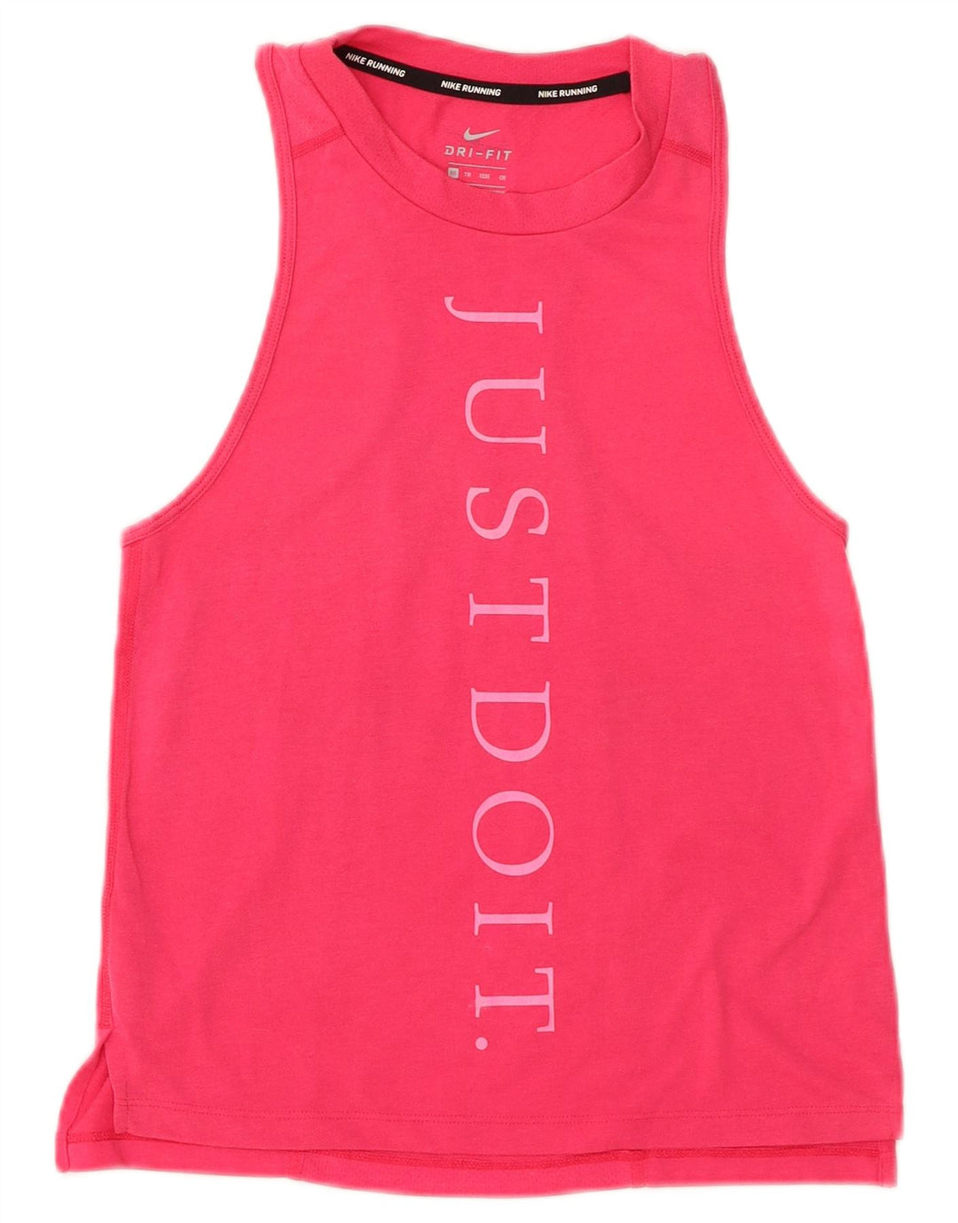 NIKE Womens Dri Fit Graphic Vest Top UK 6 XS Pink