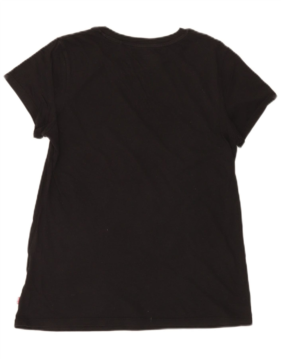 LEVI'S Womens Graphic T-Shirt Top UK 12 Small Black Cotton