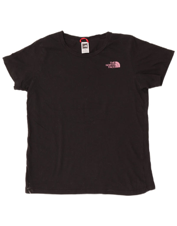 The North Face Womens Graphic T-Shirt Top UK 14 Medium Black Cotton