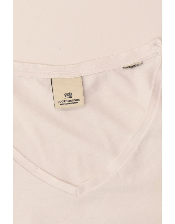 Scotch & Soda Mens T-Shirt Top Large White
