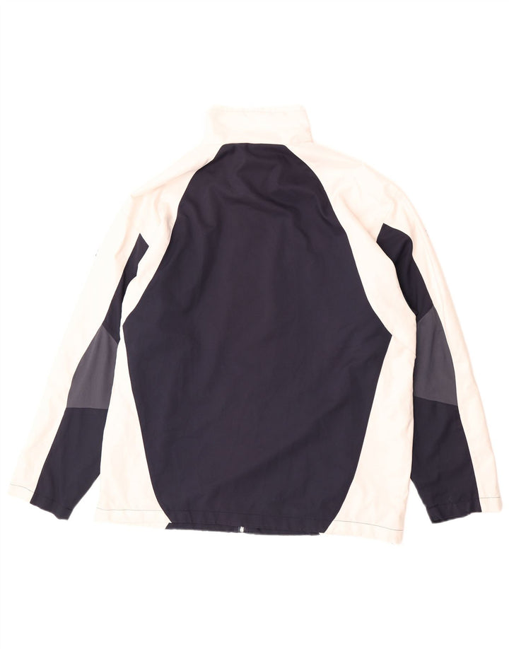 Lotto Mens Tracksuit Top Jacket Large Navy Blue Colourblock Polyester