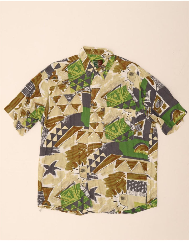 Rodrigo Mens Short Sleeve Shirt Size 41 16 Large Multicoloured Geometric