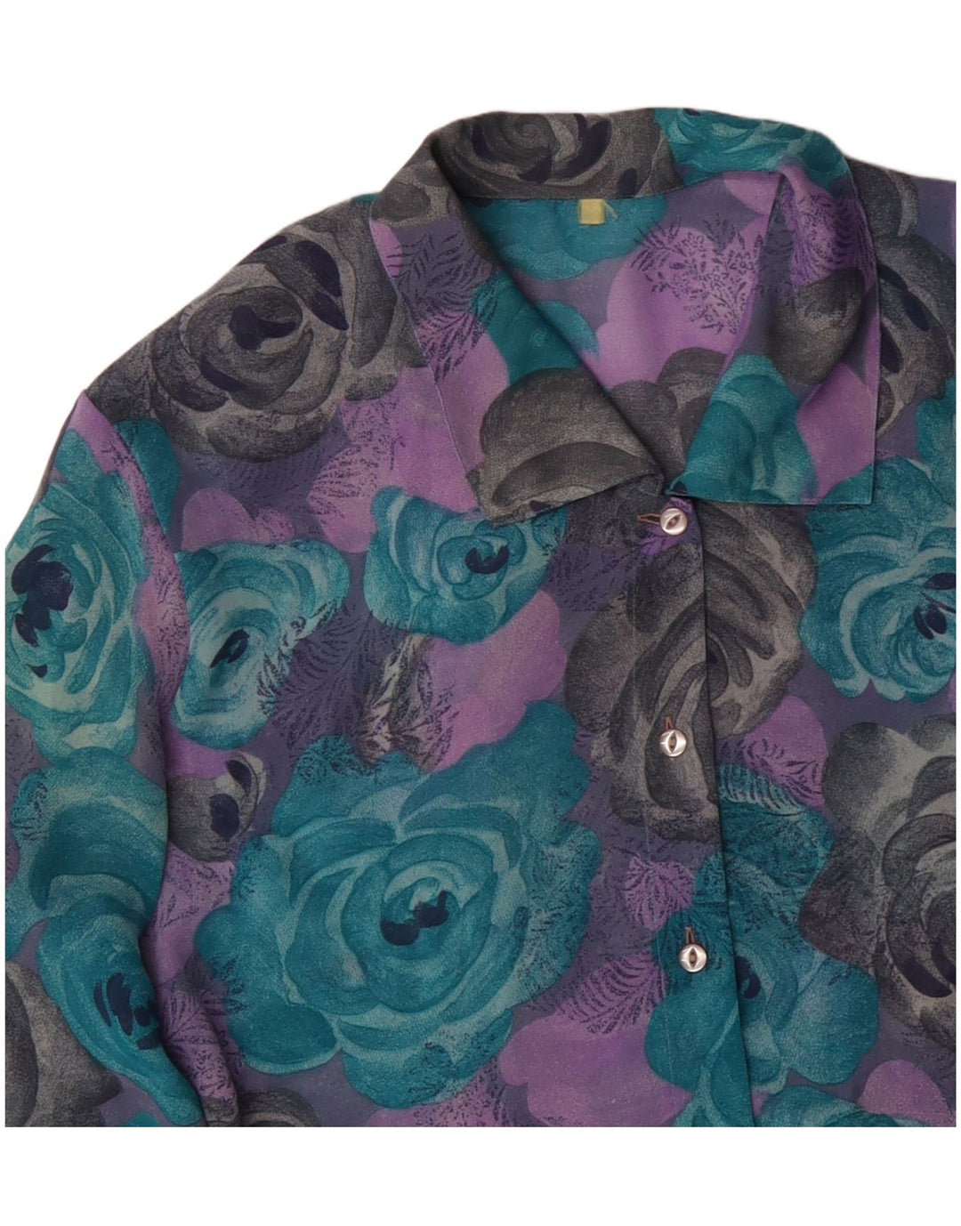 VINTAGE Womens Shirt Blouse UK 18 XL Multicoloured Floral