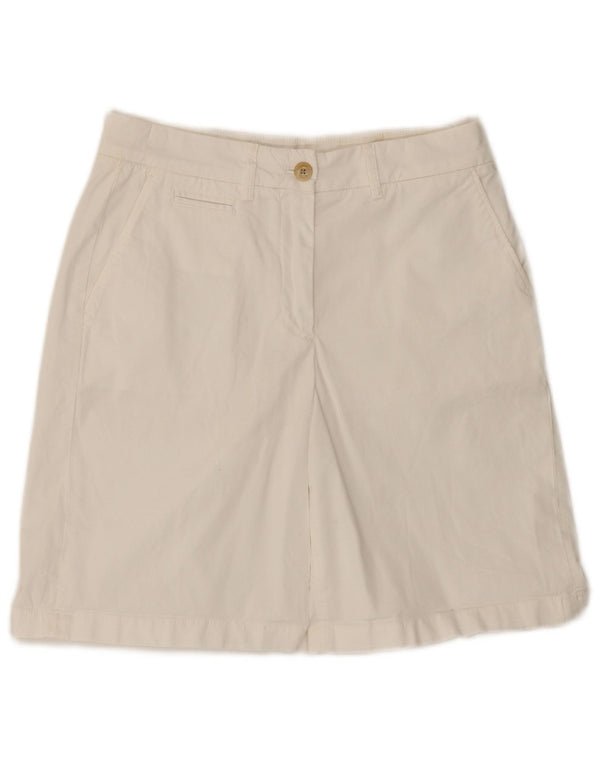 Tommy Hilfiger Womens High Waist Chino Shorts W34 Large  White Cotton