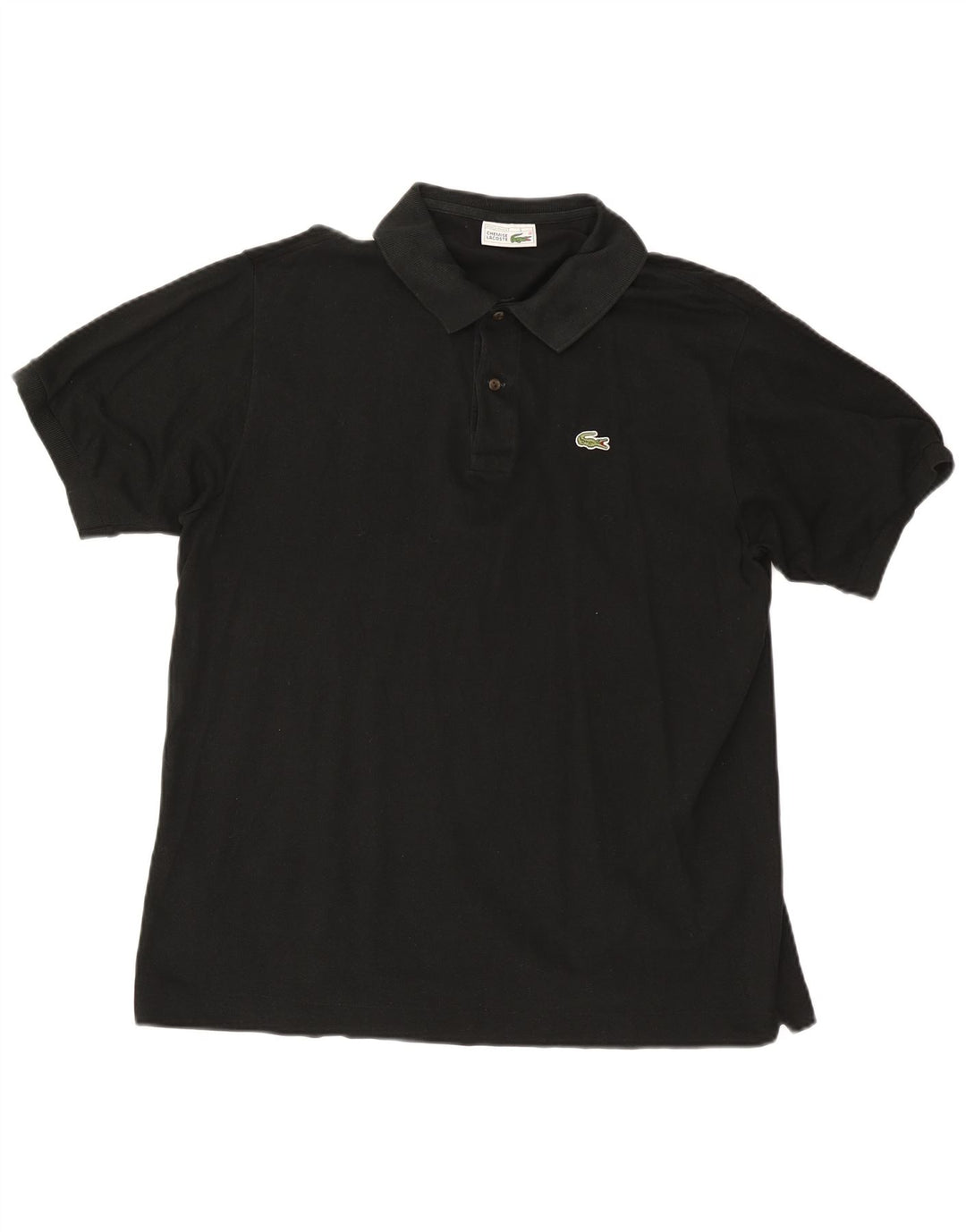 LACOSTE Mens Polo Shirt Size 6 XL Black Cotton