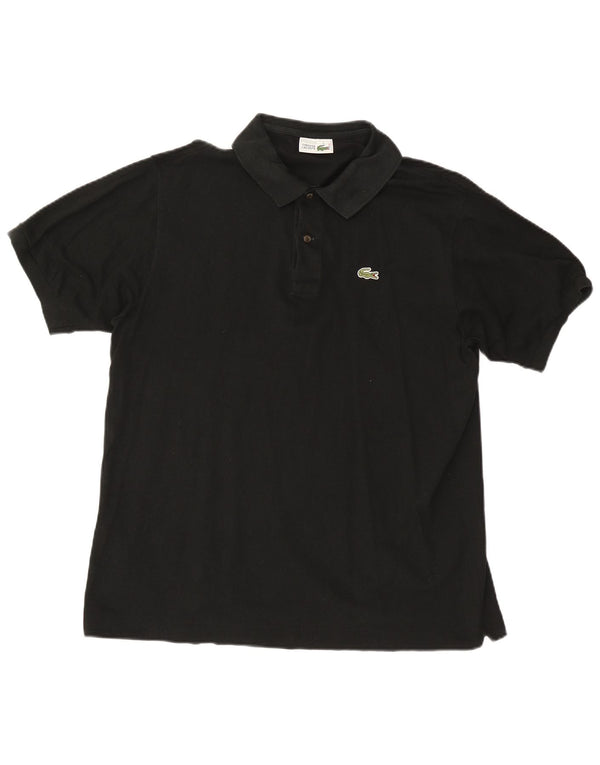 LACOSTE Mens Polo Shirt Size 6 XL Black Cotton